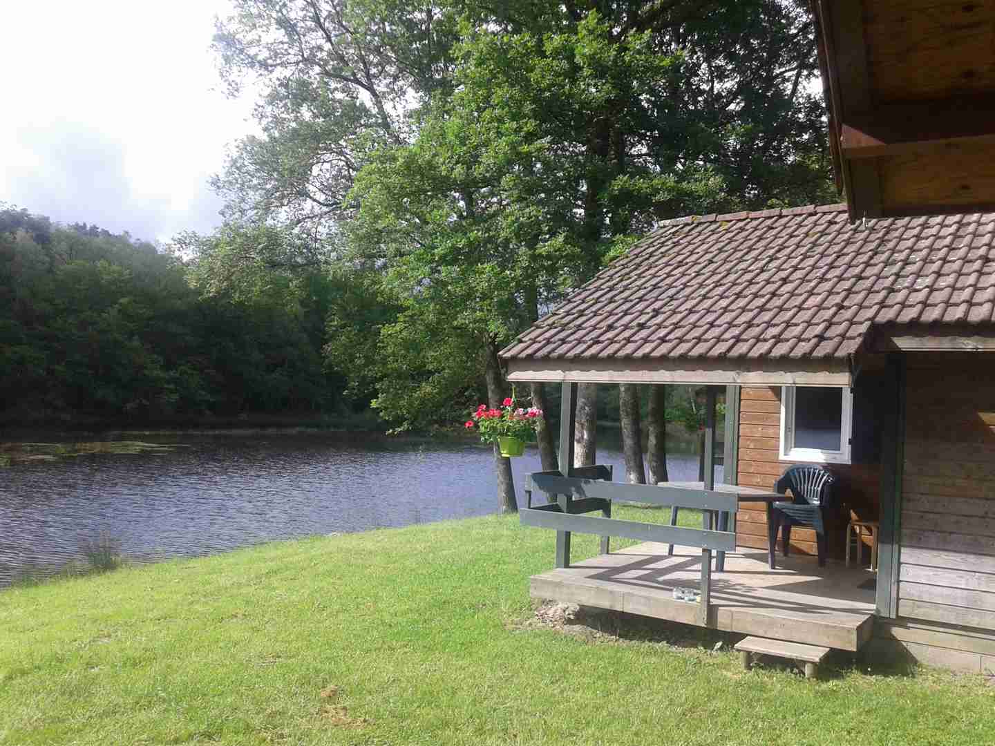summer cottage by the pond