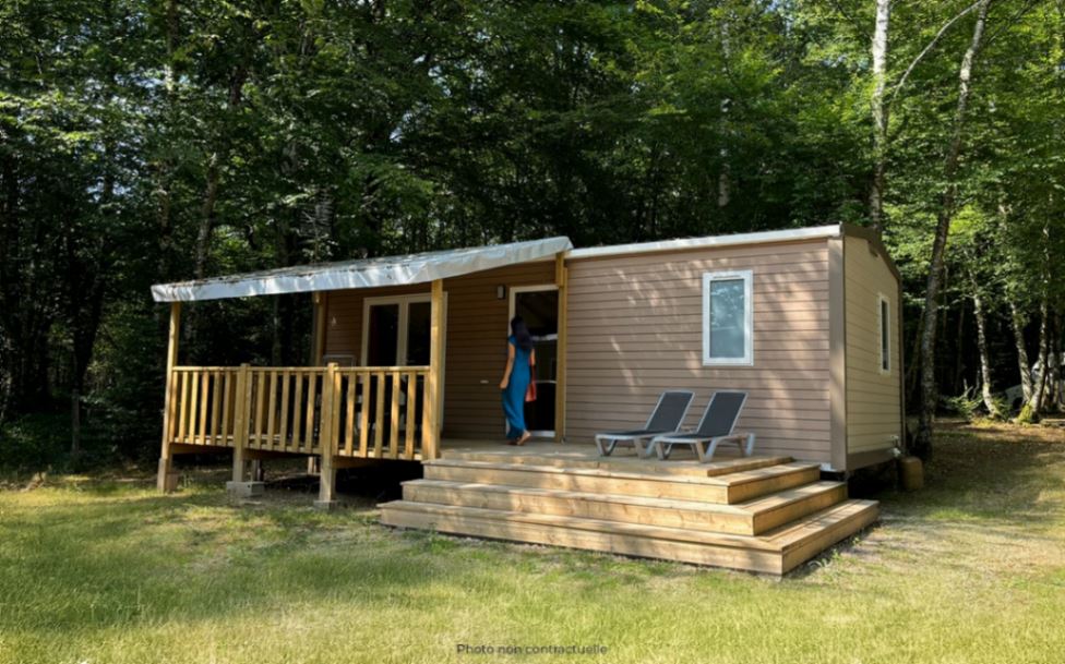 mobile home etang vue camping etang du merle en bourgogne